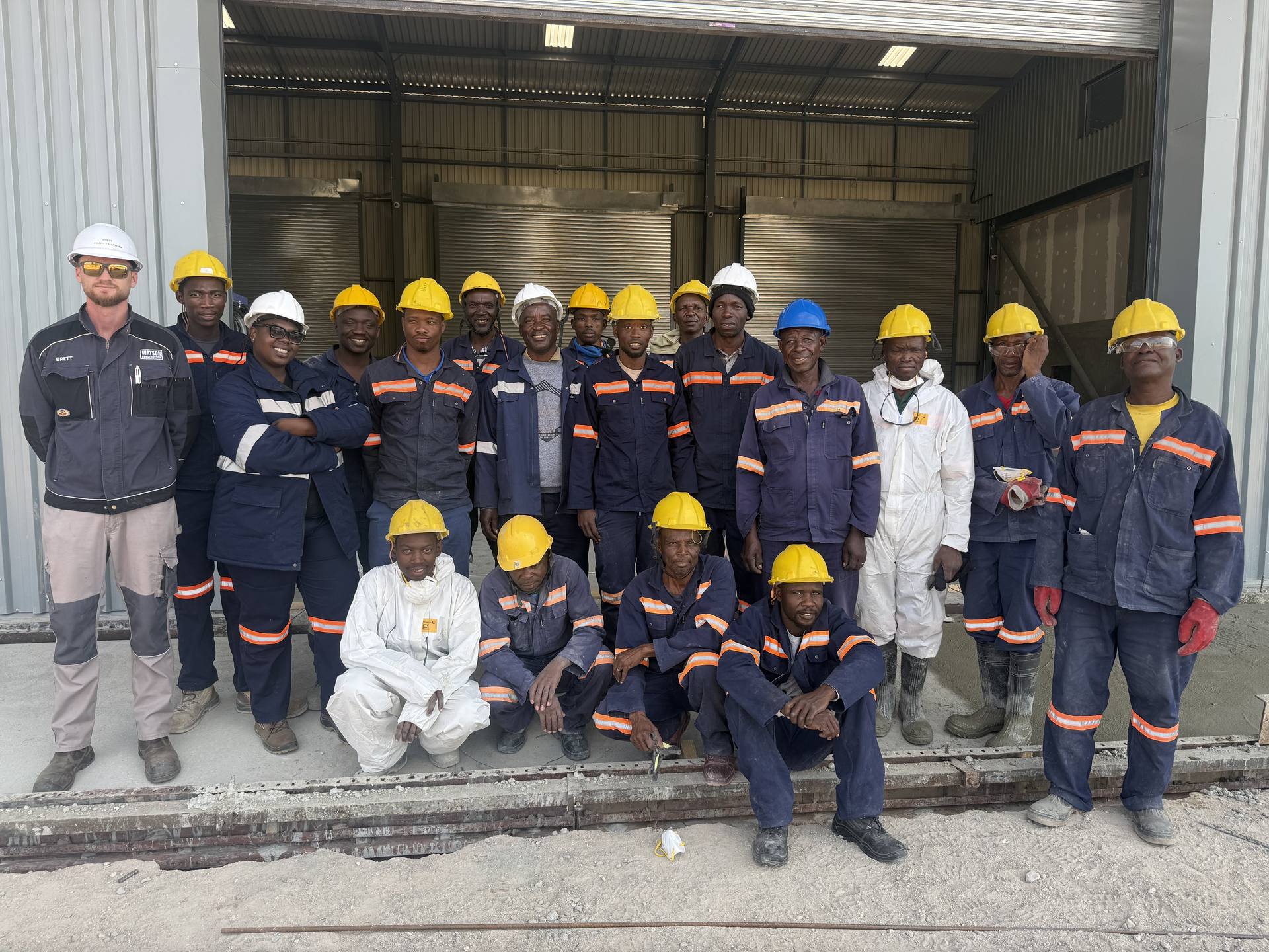 Watson Construction team on site at Dukwe Mine